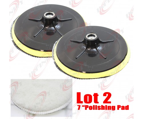 NEW 2PC 7" POLISHER/BUFFER BONNET & PAD FOR POLISHING/BUFFING